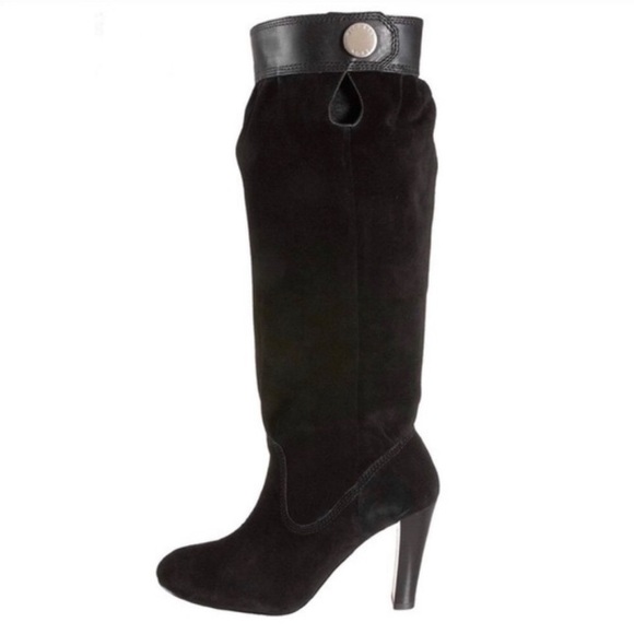 Michael Kors Black Suede Slouch Boot Sz 7 - Picture 2 of 6